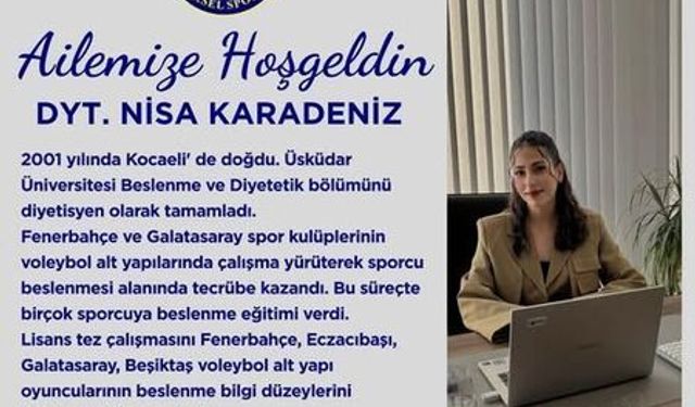 Karamürselspor’dan Altyapı Oyuncularına Diyetisyen Desteği