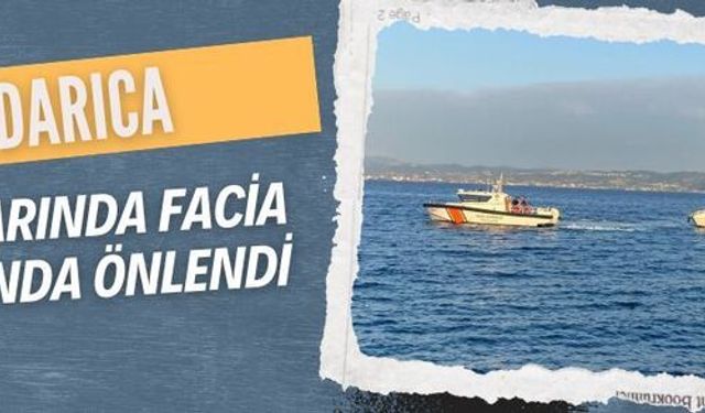 Darıca açıklarında tekne arızası faciaya dönüşüyordu