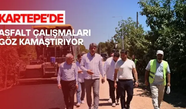 Kartepe'de modern yollar için asfalt mesaisi hız kesmeden sürüyor 