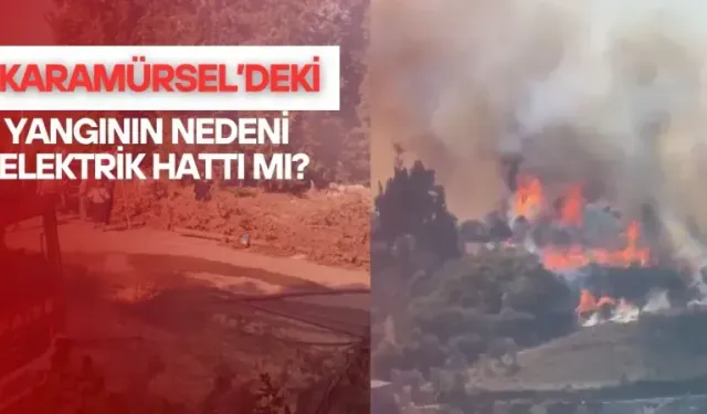  Karamürsel’deki yangının nedeni elektrik hattı mı?