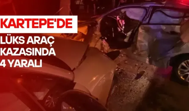 Kartepe’deki kazada itfaiye yaralıları araçtan kurtardı