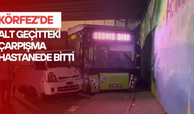 Körfez’de otobüsle kamyonet kafa kafaya çarpıştı