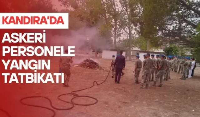 Büyükşehir İtfaiyesi Kandıra’da askerlerle yangına hazırlandı