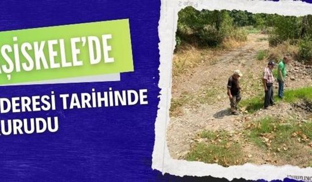 Başiskele'de Yeniköy deresi tarihinde ilk kez kurudu 