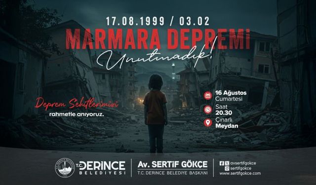  Derince'de asrın felaketi dualarla anılacak
