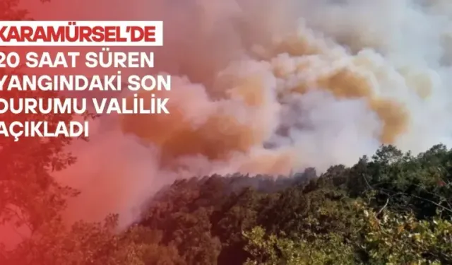 Karamürsel’deki orman yangını gece boyunca sürdü