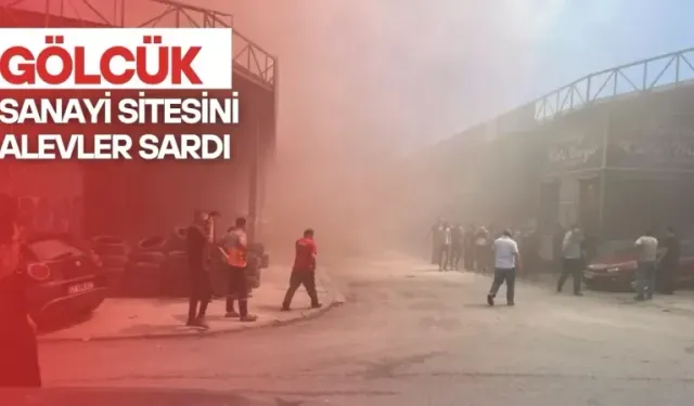 Gölcük Sanayi Sitesi'ndeki yangın vatandaşları sokağa döktü
