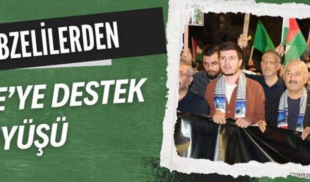Gebzelilerden Gazze’ye Destek Yürüyüşü