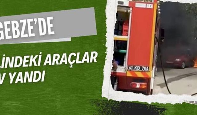 Mahalleyi patlama korkusu sardı! Gebze'de park halindeki araçlar bir anda küle döndü