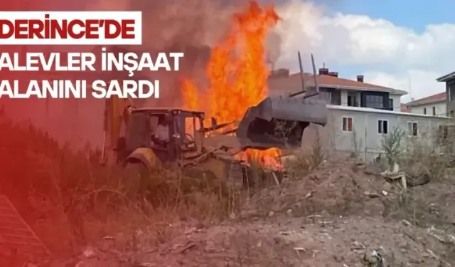 Şantiyede çıkan yangın Derince’yi dumana kapladı 