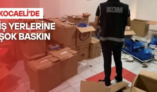İzmit’te kaçakçılık yapan işyerlerine polis baskını