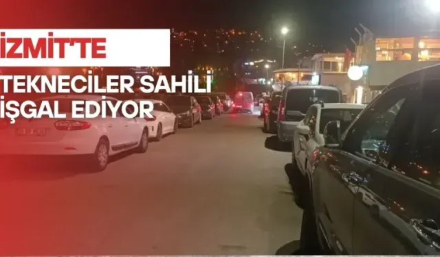 İzmit'te tekneciler iskeleyi işgal ediyor