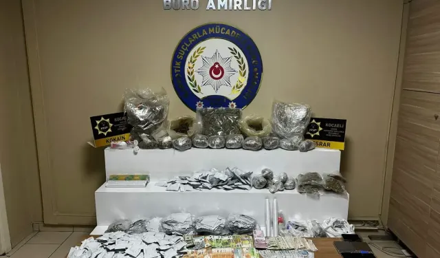 Kocaeli’de narkotik baskını: 5 şüpheli yakalandı, 9 kilo uyuşturucu ele geçti