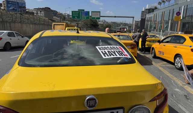 Taksiciler korsana karşı seslerini duyurdu