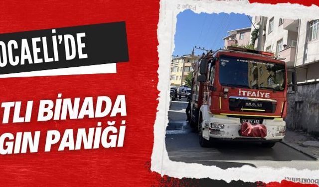 Gebze’de korkutan apartman yangını