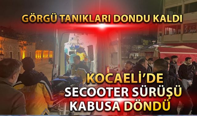 Gebze’de Korkutan Kaza: Scooter Sürücüsü Kayarak Otomobile Çarptı