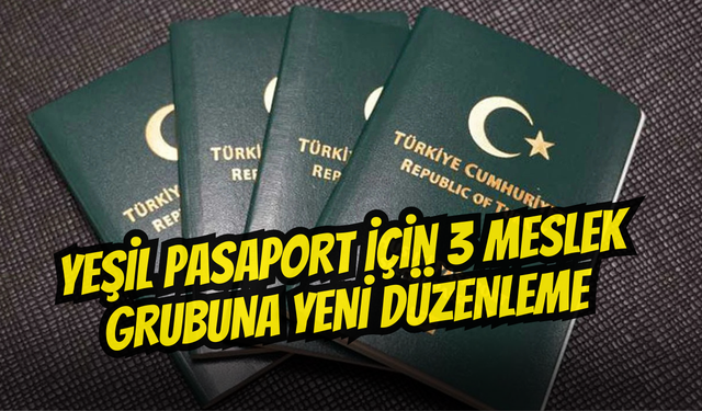 Yeşil Pasaport İçin 3 Meslek Grubuna Yeni Düzenleme