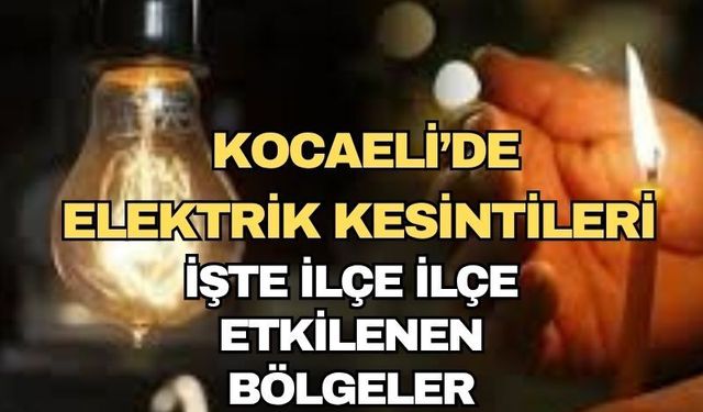 SEDAŞ'tan Kocaeli Genelinde Dev Elektrik Kesintisi: 11 Haziran 2026
