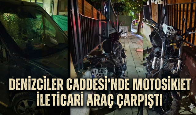 Derince Denizciler Caddesi’nde Korkutan Kaza: Motosiklet Sürücüsü Yaralandı!