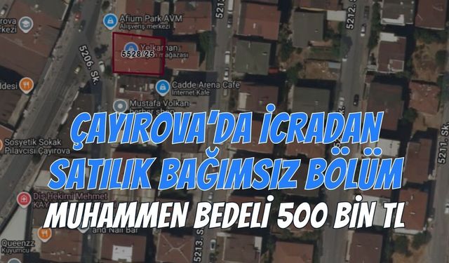 Çayırova'da İcradan Satılık Bağımsız Bölüm: 500 Bin TL