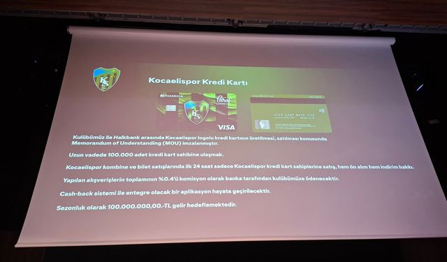 Kocaelispor'un Kartının Adı Belli Oldu: "Paraf Körfez" Cüzdanlara Giriyor!