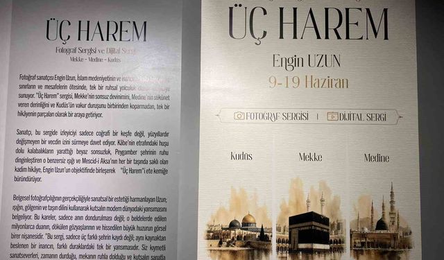 Başakşehir'de 'Üç Harem: Mekke Medine Kudüs' sergisi sanatseverlerle buluştu