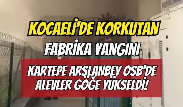 Kocaeli'de Korkutan Fabrika Yangını: Kartepe Arslanbey OSB'de Alevler Göğe Yükseldi!