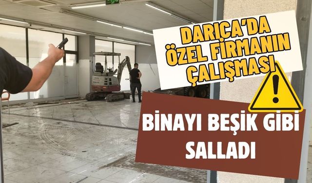 Son Dakika Darıca'da Özel Firmanın Çalışması Binayı Beşik Gibi Salladı, Göçük Korkusu Başladı