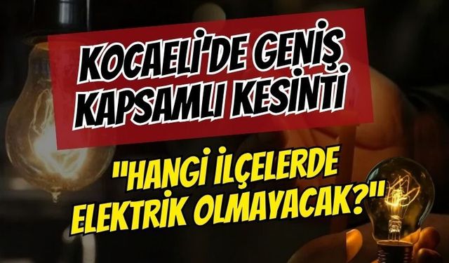 SEDAŞ’tan Son Dakika Duyurusu: 26 Haziran Cuma Günü Kocaeli’de Geniş Çaplı Planlı Kesinti!