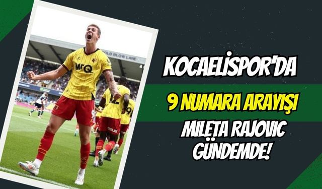 Flaş İddia: Kocaelispor'da "9 Numara" Arayışı Polonya'ya Uzandı: Mileta Rajovic Gündemde!