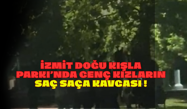 İzmit Doğu Kışla Parkı’nda Genç Kızların Saç Saça Kavgası !