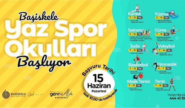Başiskele'de Yaz Spor Okulları Kayıtları Başlıyor: 10 Branşta Tamamen Ücretsiz Eğitim!