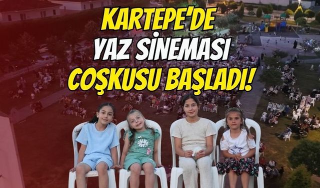 Kartepe Belediyesi'nden Keyifli Yaz Etkinliği: Çocuklar ve Aileler Açık Havada Film İzlemenin Tadını Çıkarıyor