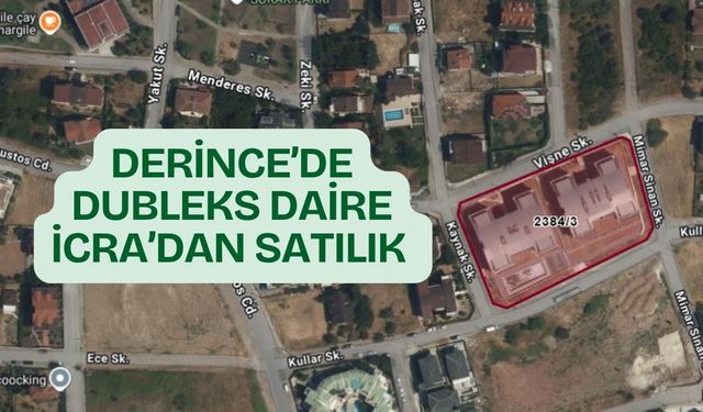 Derince'de Dubleks Daire İcradan Satılacak