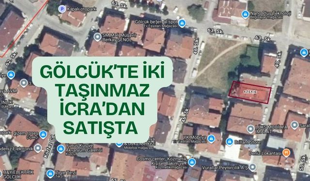 Gölcük'te 2 Taşınmaz İcradan Satışta