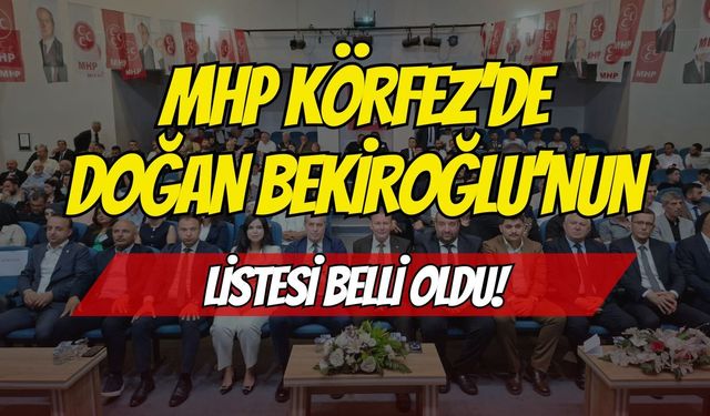 MHP Körfez’de Doğan Bekiroğlu’nun Yönetim Listesi Belli Oldu! İşte O İsimler