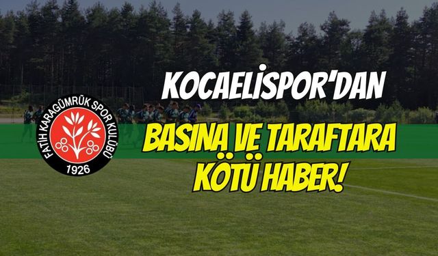 Kocaelispor Taraftarına Kötü Haber: Karagümrük Maçı Basına ve Seyirciye Kapalı!