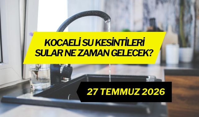 Gebze ve Karamürsel'de Su Kesintisi