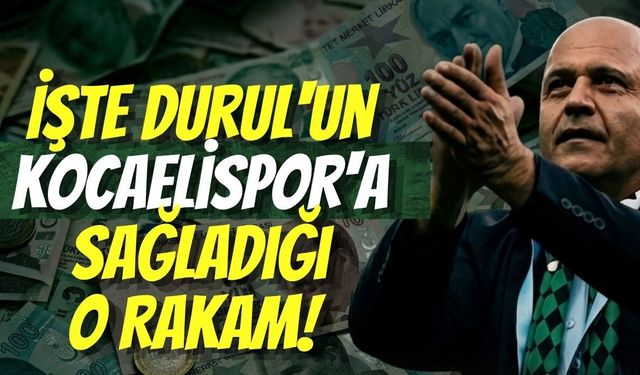 İşte Recep Durul'un Kocaelispor'a Sağladığı O Rakam