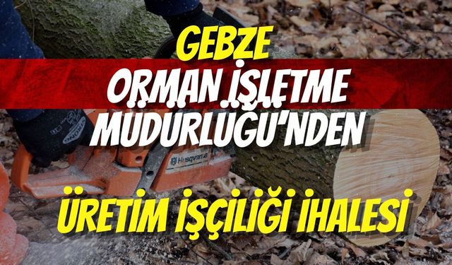 Gebze Orman İşletme Müdürlüğü’nden Üretim İşçiliği İhalesi