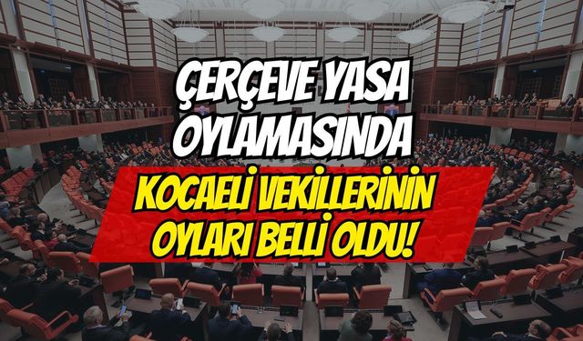 Çerçeve Yasa Oylamasında Kocaeli Vekillerinin Oyları Belli Oldu