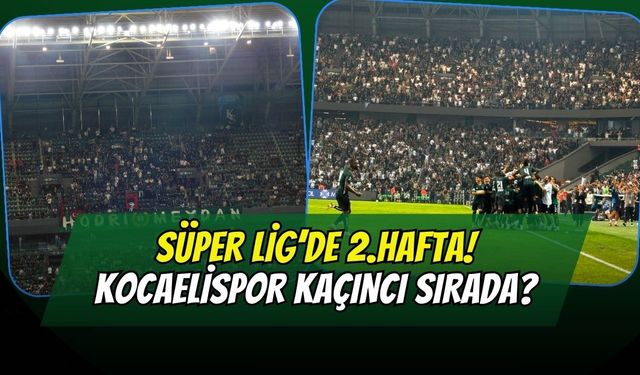 Süper Lig'de İkinci Hafta Tamamlandı! Kocaelispor Kaçıncı Sırada?