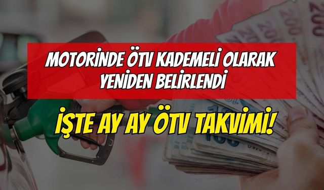 Motorinde ÖTV Kademeli Olarak Yeniden Belirlendi: İşte Ay Ay ÖTV Takvimi!
