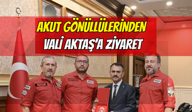 Kocaeli'de AKUT gönüllülerinden Vali Aktaş’a ziyaret