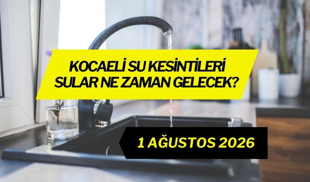 Başiskele Derince ve İzmit'te Su Kesintisi