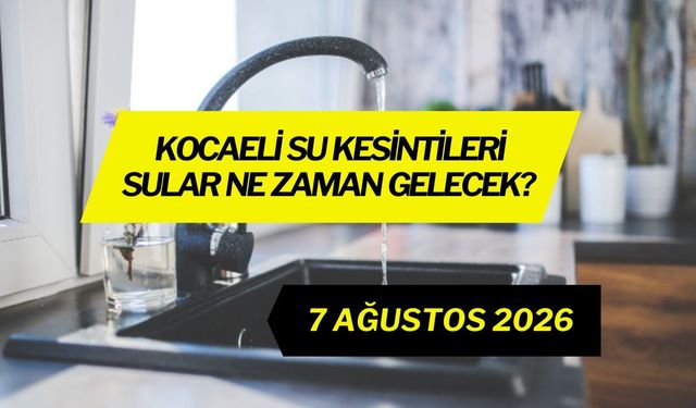 Kocaeli’de 3 Bölgede Su Kesintisi
