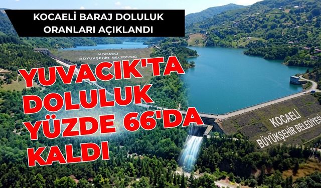 Kocaeli Baraj Doluluk Oranları Açıklandı: Yuvacık'ta Doluluk Yüzde 66'da Kaldı