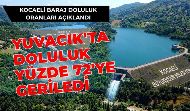 Kocaeli Baraj Doluluk Oranları Açıklandı: Yuvacık'ta Doluluk Yüzde 72'ye Geriledi