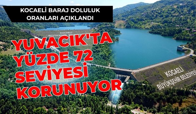 Kocaeli Baraj Doluluk Oranları Açıklandı: Yuvacık'ta Yüzde 72 Seviyesi Korunuyor