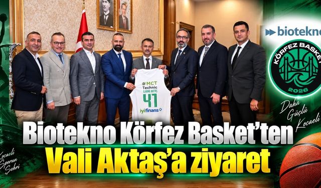 Biotekno Körfez Basket’ten Vali Aktaş’a ziyaret